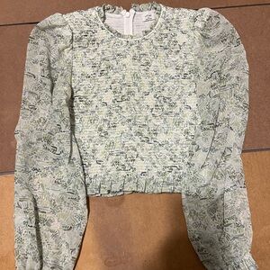 Wilfred Light Green Floral Blouse